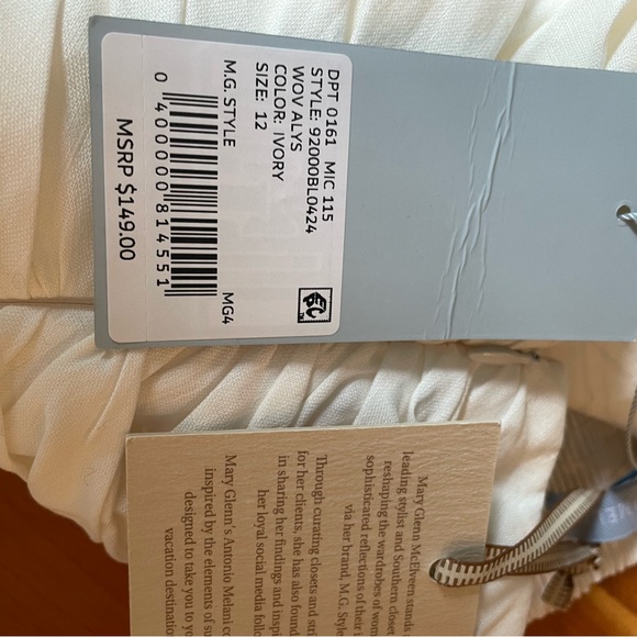 ANTONIO MELANI x MG STYLE ‘Alys’ 🆕 Linen Voluminous Flower Top. Gorgeous! Sz 12 - Picture 7 of 7